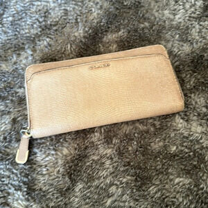 Coach textured leather metallic wallet